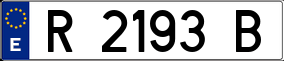 Trailer License Plate